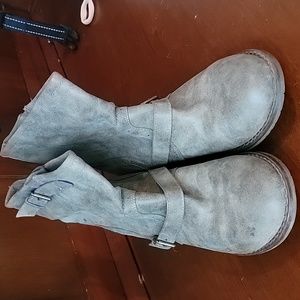 Nine West Faux Leather Grey Boots